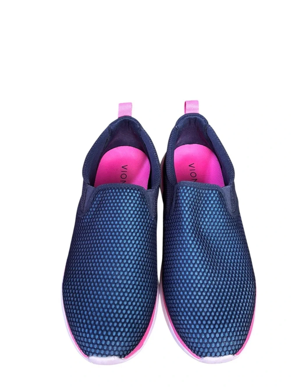 Vionic Vortex Zeta Slip-On Sneakers – Navy Blue & Pink | Women’s Size 9